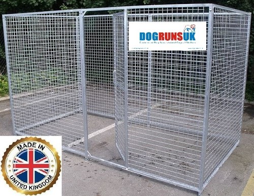 Galvanised mesh dog run - dog,