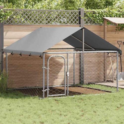 Outdoor dog kennel with roof - outdoor,