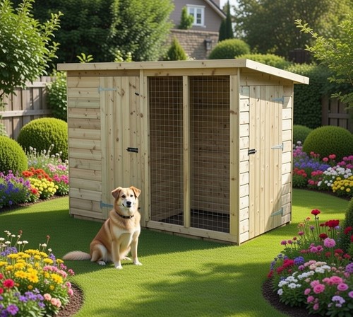 Dog kennel and run - dog,