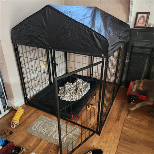 Outdoor metal dog kennel - dog,